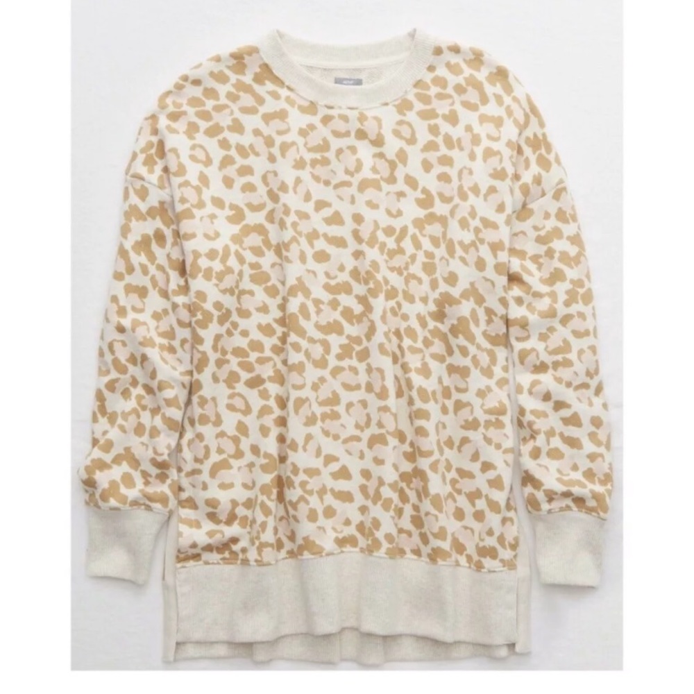 Aerie oversized leopard desert sweatshirt NWT